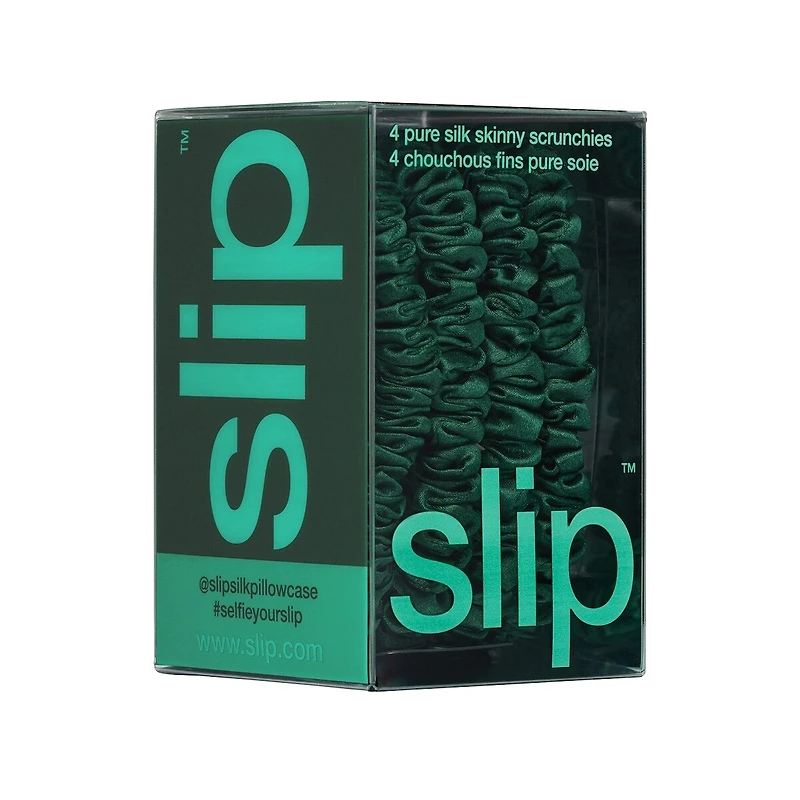 slip pure silk skinny scrunchies