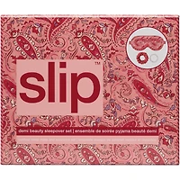 slip ensemble de soirée pyjama beauté pure soie - demi