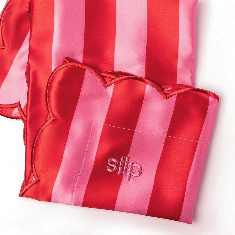 slip pure silk queen pillowcase with scalloped edge - sunshade