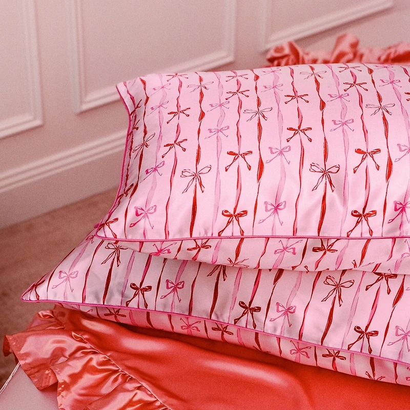 slip pure silk queen pillowcase - strawberry cupcake