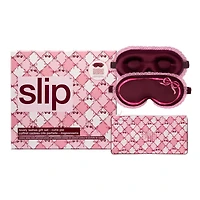 slip pure silk lovely lashes gift set with lace trim - cutie pie