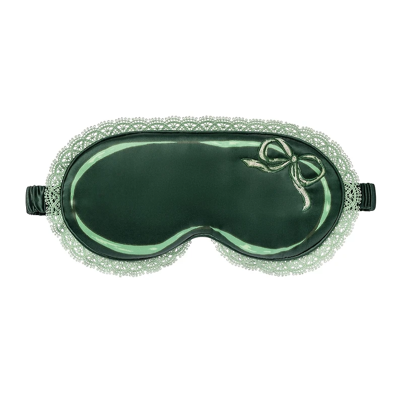 slip ensemble de soirée pyjama beauté pure soie avec ruban dentelle - rêves mentolés