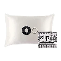 slip coffret cadeau queen pure soie avec ruban dentelle - charme
