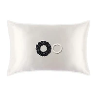 slip coffret cadeau queen pure soie avec ruban dentelle - charme