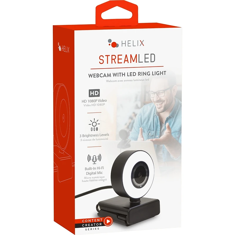 Webcam avev anneau lumineux led