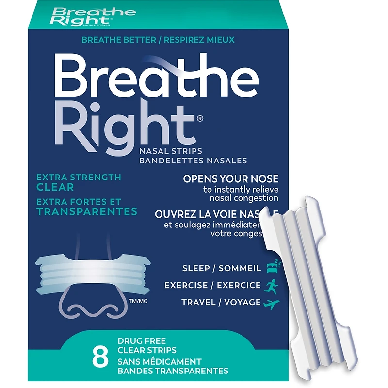 Bandelettes Nasales Transparentes  Extra Fort  8ct