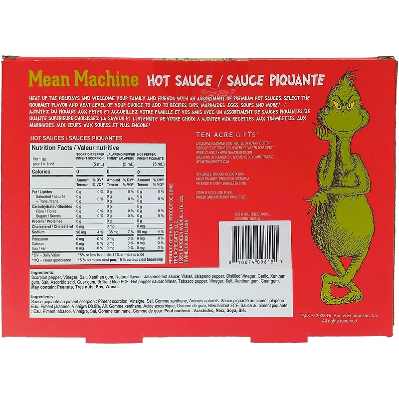 Sauce piquante Grinch, paquet de 3