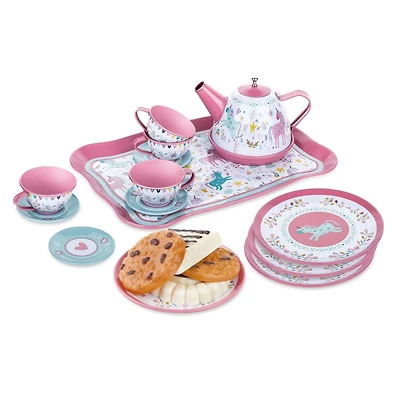 20 pc Metal Tea Set - Unicorn