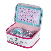 20 pc Metal Tea Set - Hearts