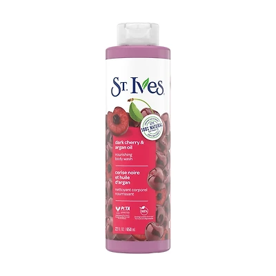 St. Ives Nourishing Body Wash for Women, Dark Cherry & Argan Oil, 22 fl oz