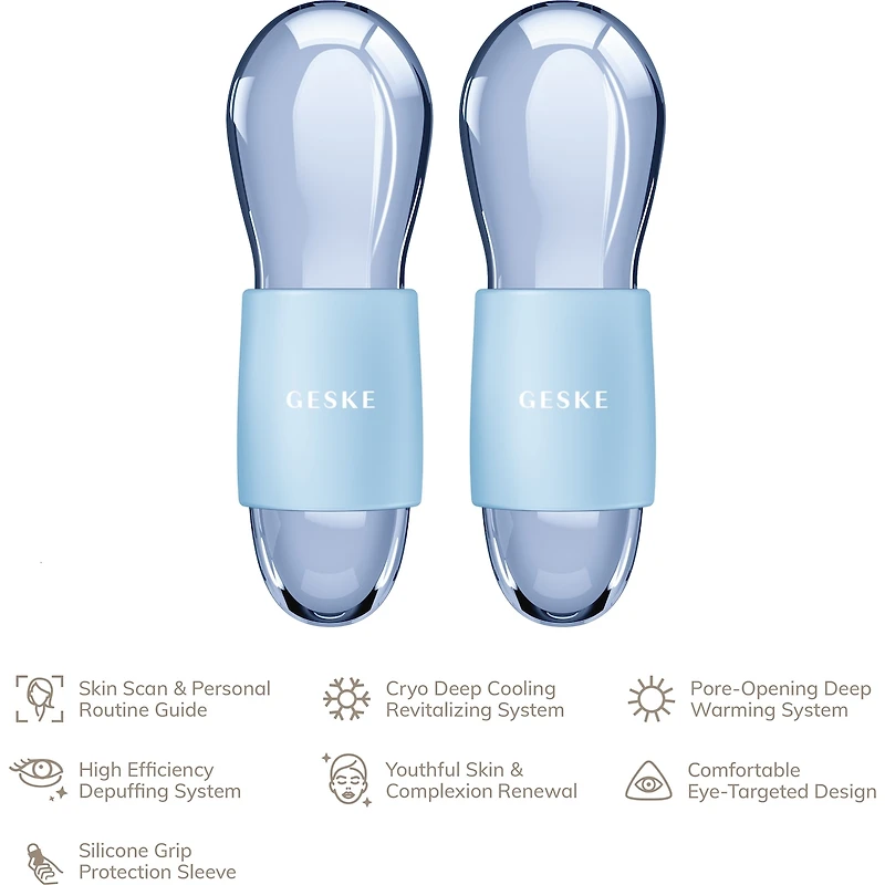 Massagers pour les yeux duo chaud et froid (Bleu)