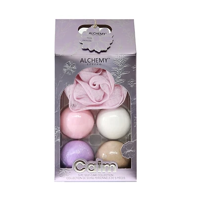 5pc Bath Fizzie and Pouf Collection