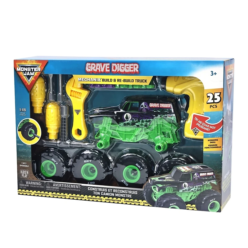 Build and Re-Build Truck, Grave Digger, 1:18 scale