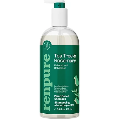 Shampooing d'arbre à thé & romarin rafraichit & reequilibre à base de plantes de Renpure
