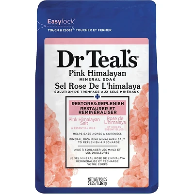 Pink Himalayan Mineral Soak, Restore & Replenish with Pure Epsom Salt & Essential Oils,  Restore & Replenish with Pink Himalayan Salt & Essential Oils
