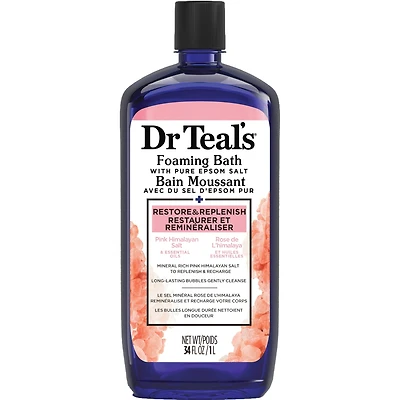 Foaming Bath with Pure Epsom Salt, Pink Himalayan Salt