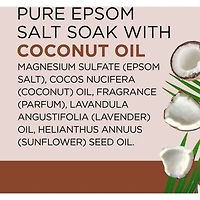 Solution de bain au sel d'epsom pur, Nourrir et Protéger avec de L'huile De Noix De Coco