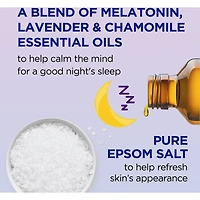 Foaming Bath with Pure Epsom Salt, Melatonin Bath,  Lavender & Chamomile Essential Oil Blend