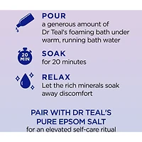 Foaming Bath with Pure Epsom Salt, Melatonin Bath,  Lavender & Chamomile Essential Oil Blend