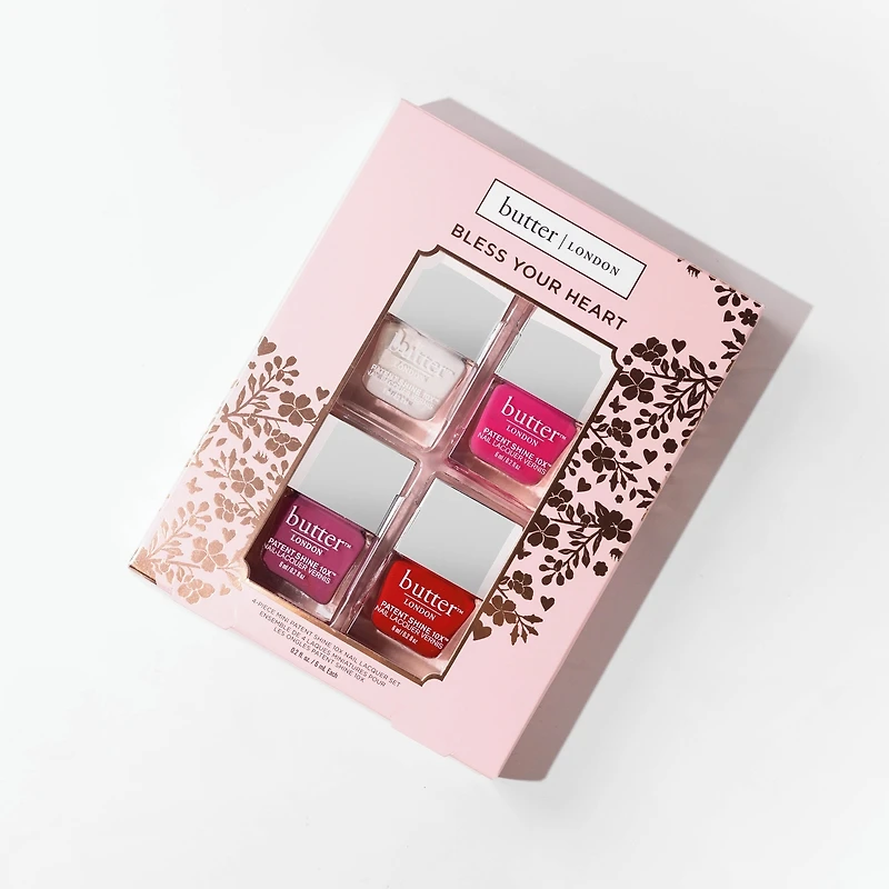 Bless Your Heart 4-Piece Mini Patent Shine 10X Nail Lacquer Set
