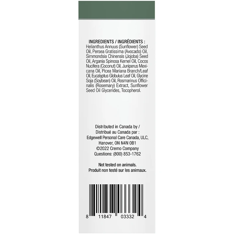 Huile à barbe revitalisante au parfum de notes boisées de marque Cremo