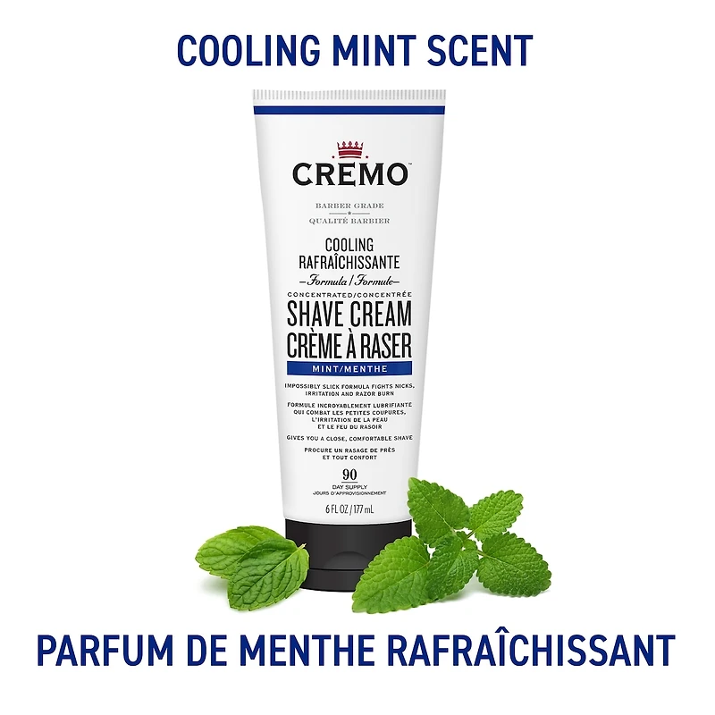 Cremo Mint Cooling Shave Cream for Men