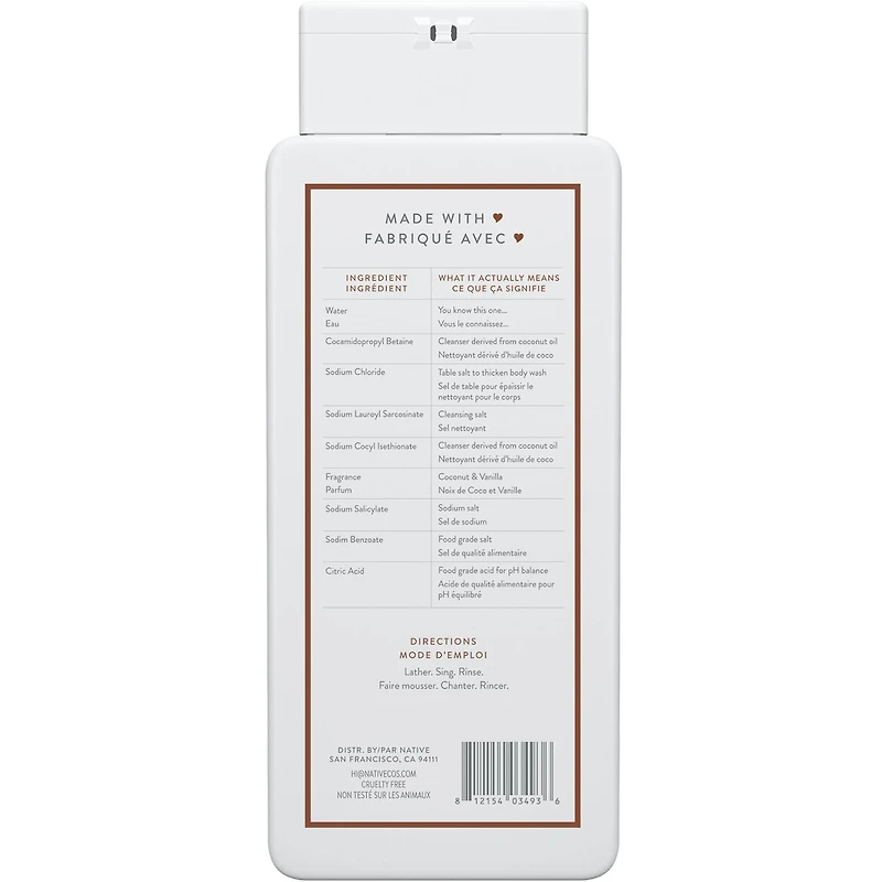 Native Body Wash Coconut & Vanilla 510g