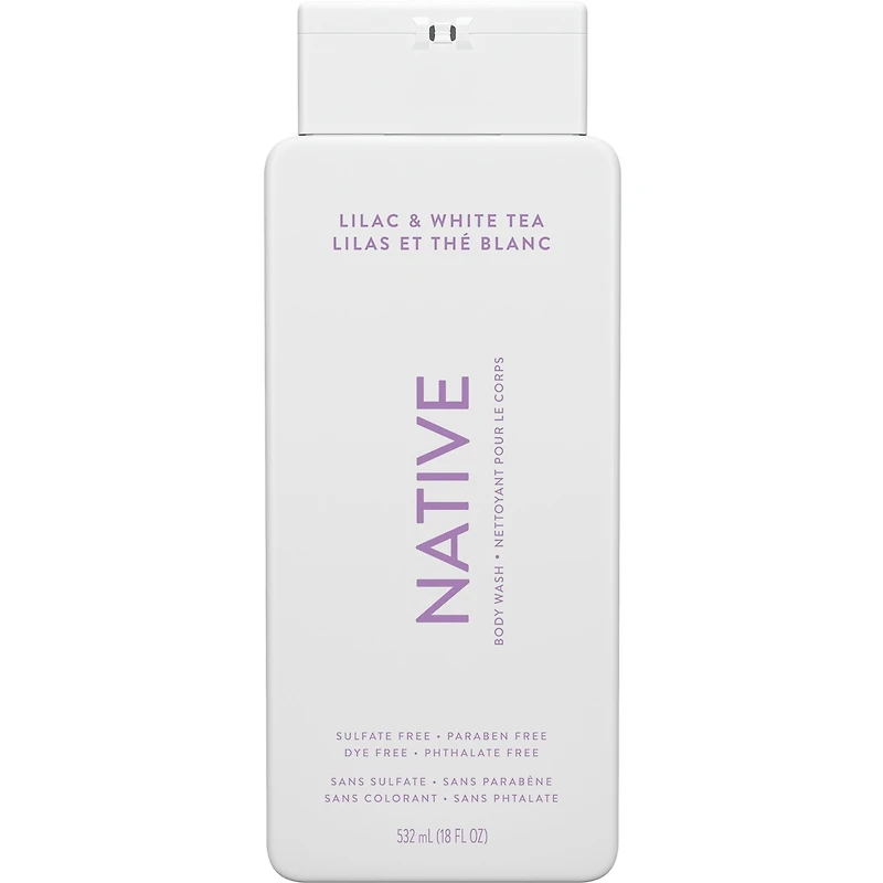 Natural Body Wash, Lilac & White Tea, Sulfate Free, Paraben Free