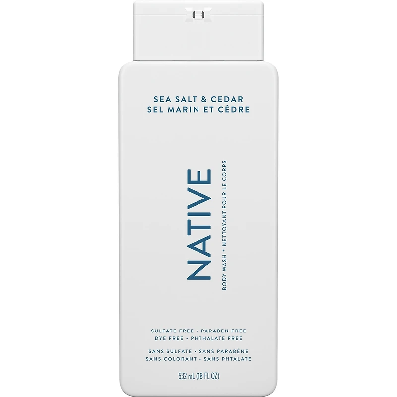 Natural Body Wash, Sea Salt & Cedar, Sulfate Free, Paraben Free