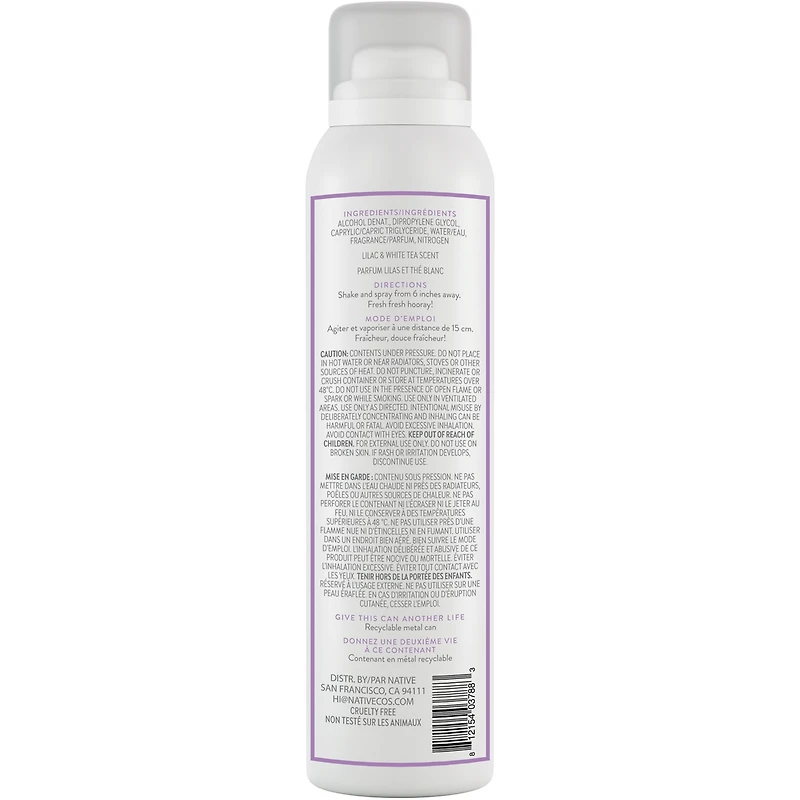 Aerosol-Free Spray Deodorant, Lilac & White Tea