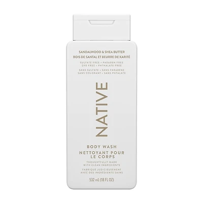 Nettoyant pour le corps Bois de santal et beurre de karité  – sans sulfate, sans parabènes