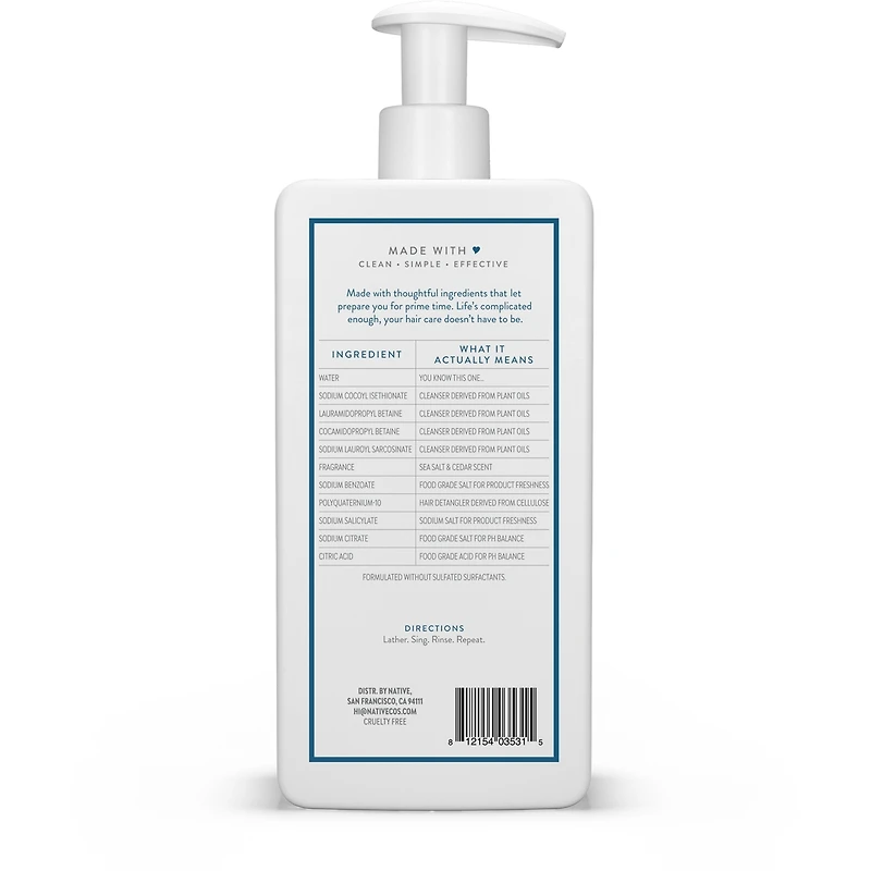 Shampooing et revitalisant 2 en 1 Cuir chevelu rafraîchi, eucalyptus et menthe