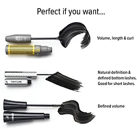 Mascara 3-en-1, eyeliner, base noire pour les cils, Tightline