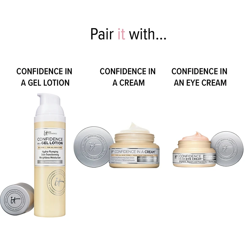 Gel Nettoyant et Sérum Hydratant Anti-âge Confidence in a cleanser