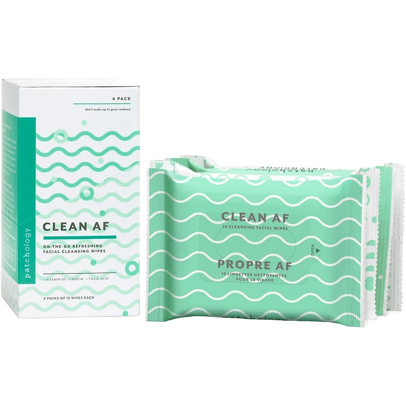 Lingettes nettoyantes pour le visage Clean AF –  unités