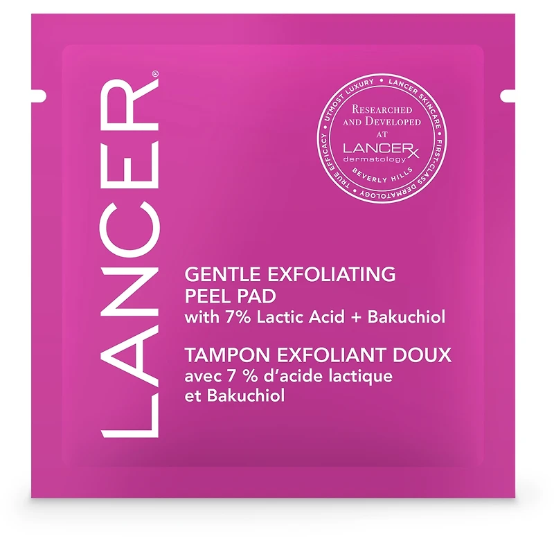 Tampon Exfoliant Doux avec 7% d'Acide Lactique et Bakuchiol