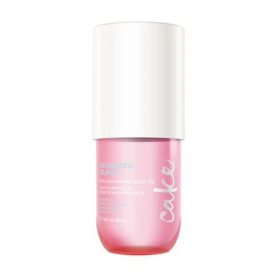 Cake Beauty Body Oil, Desserted Island - Rich & Nourishing Body Oil - Sunny & Sweet Scent - 3.4 Fl Oz / 100 mL