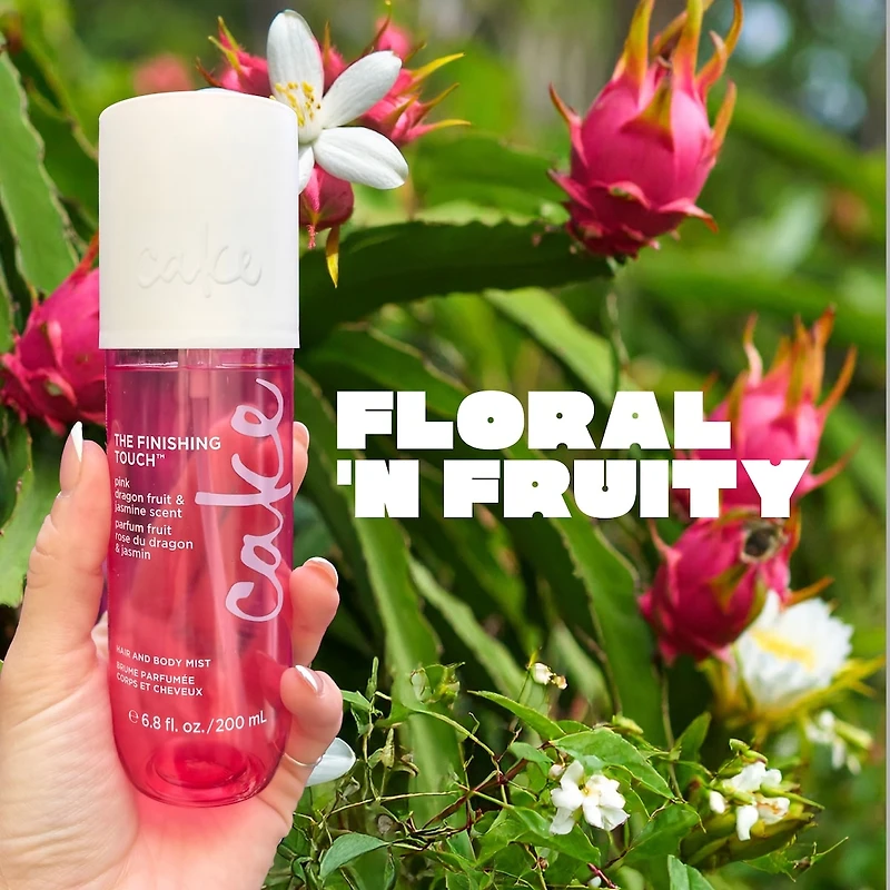 Cake Beauty Finishing Touch Hair and Body Mist, Pink Dragon Fruit & Jasmine Scent- Fine Fragrance Mist – Infused with Aloe and Argan Oil – 200 ml