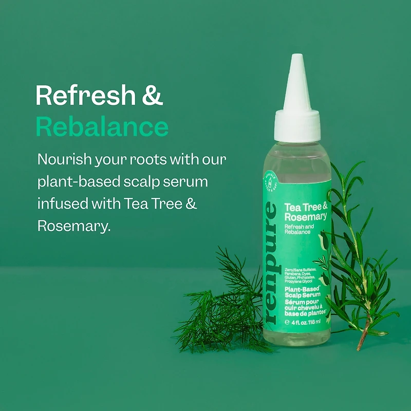 Renpure sérum pour le cuir chevelu à l'arbre à thé et au romarin