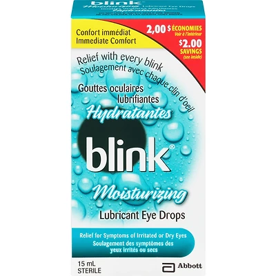 Blink Moisturizing Lubricant Eye Drops