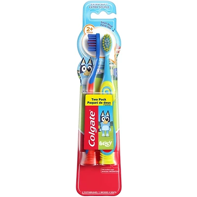 Colgate Kids Manual toothbrush Extra Soft, 2pk, Bluey