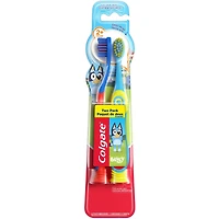 Brosse à dents extra souple pour enfants Colgate Bluey, pour enfants de 5 ans+, paquet de 2