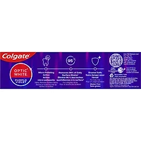 Dentifrice Colgate Optic White Violet pour le blanchiment des dents, pâte à la menthe, 90 mL
