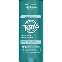 Tom’s of Maine Unscented Natural Deodorant for Women and Men, Aluminum Free, 92g