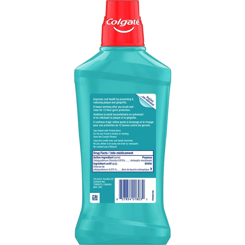 Colgate PerioGard Protect Rince-Bouche Pour Les Gencives, Contre Les Saignements Et L'Inflammation, Aide À Combattre Les Signes Précoces De La Maladie Des Gencives, 12 Heures De Protection, Menthe, 1L