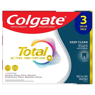 Total Prévention Active Plus Dentifrice Nettoyage en Profondeur