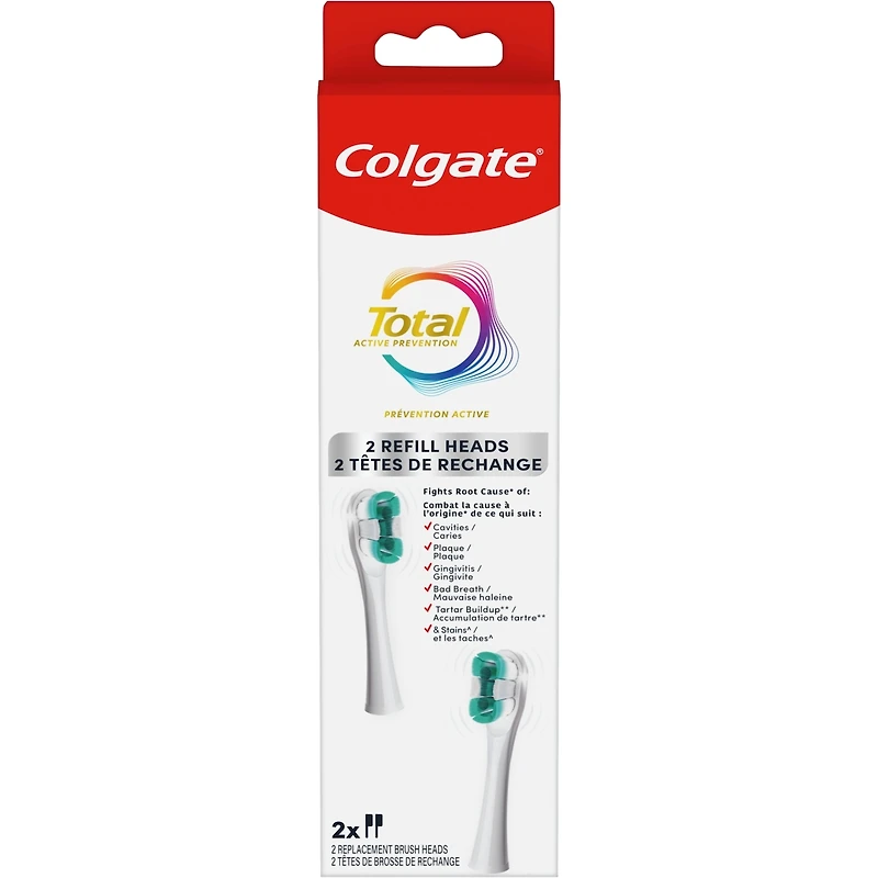 Total Têtes de Brosse à Dents de Remplacement, Blanches