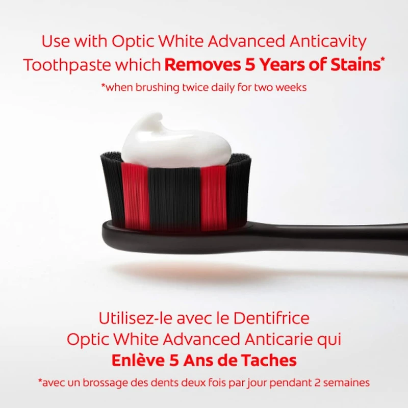 Optic White Charcoal Soft Toothbrush for Adults