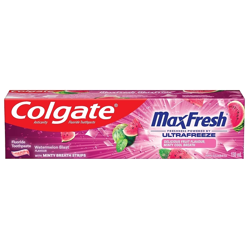 MaxFresh Fluoride Toothpaste, Watermelon Blast