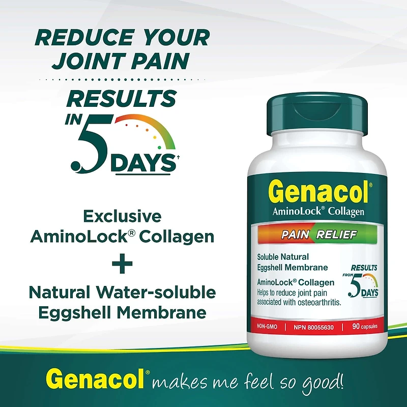Genacol Anti-Douleur avec Collagène AminoLock et Membrane de Coquille d’œuf
